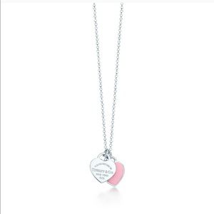Return to Tiffany mini double heart tag pendant